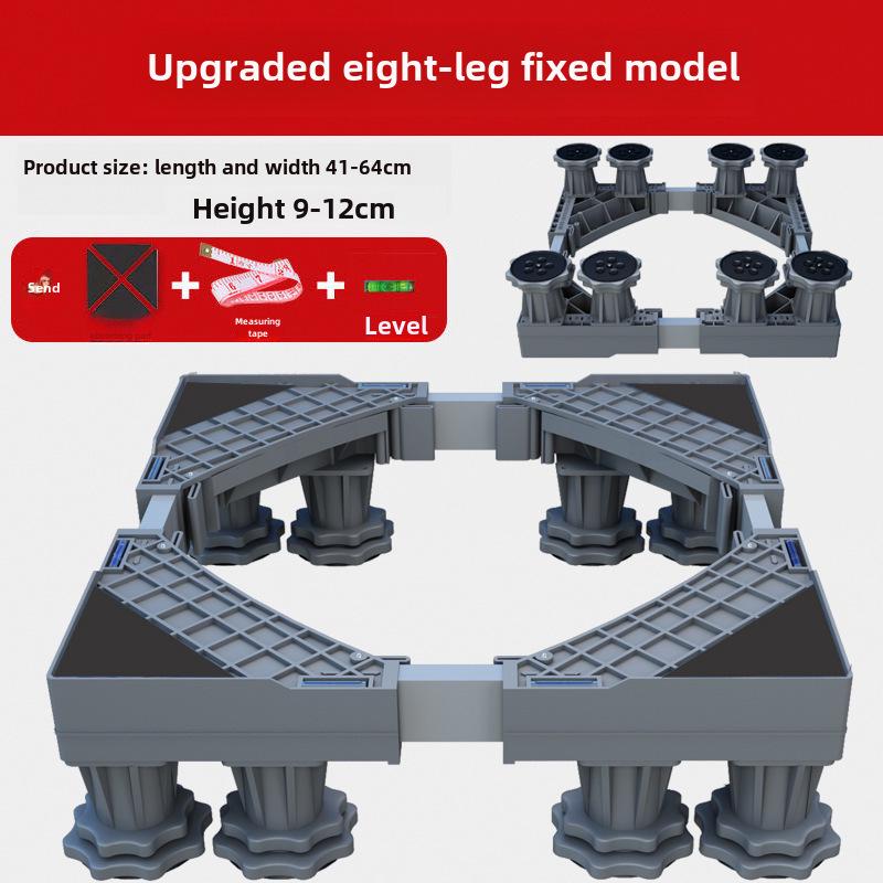Adjustable Washing Machine Base with Drum and Wave Wheel Bracket