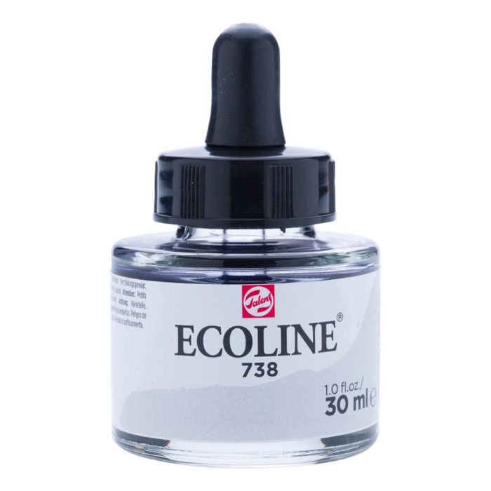 Encre aquarelle - Royal Talens - Ecoline 30ml - Gris froid clair - Sèche rapidement - Pour adultes et enfants