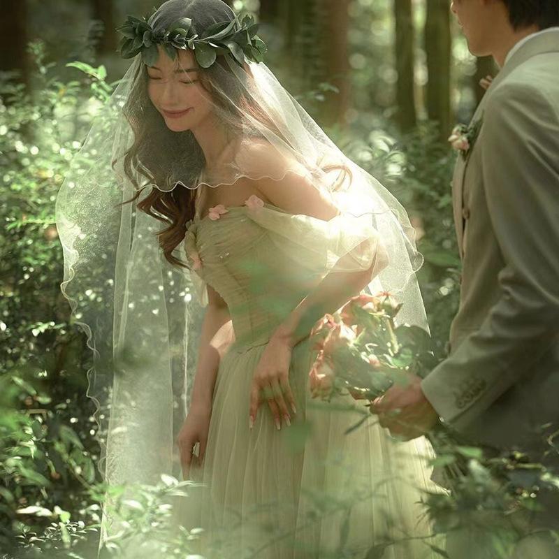 Light Wedding Dress, Couple Dress, Mori Fairy Color Gauze Skirt