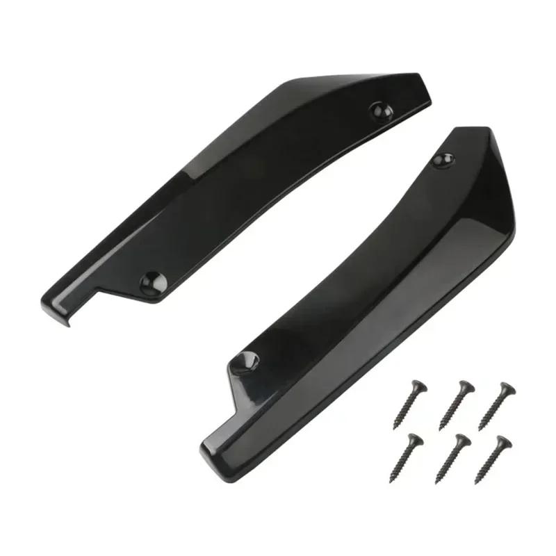 Universal Car Rear Bumper Lip Diffuser, Carbon Fiber Style Anti-Crash Corner Spoiler Canard Trim for Car SUV чёрный