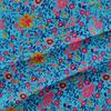 Women's Loose Floral Print Stand Collar Long Sleeve Cotton And Linen Top