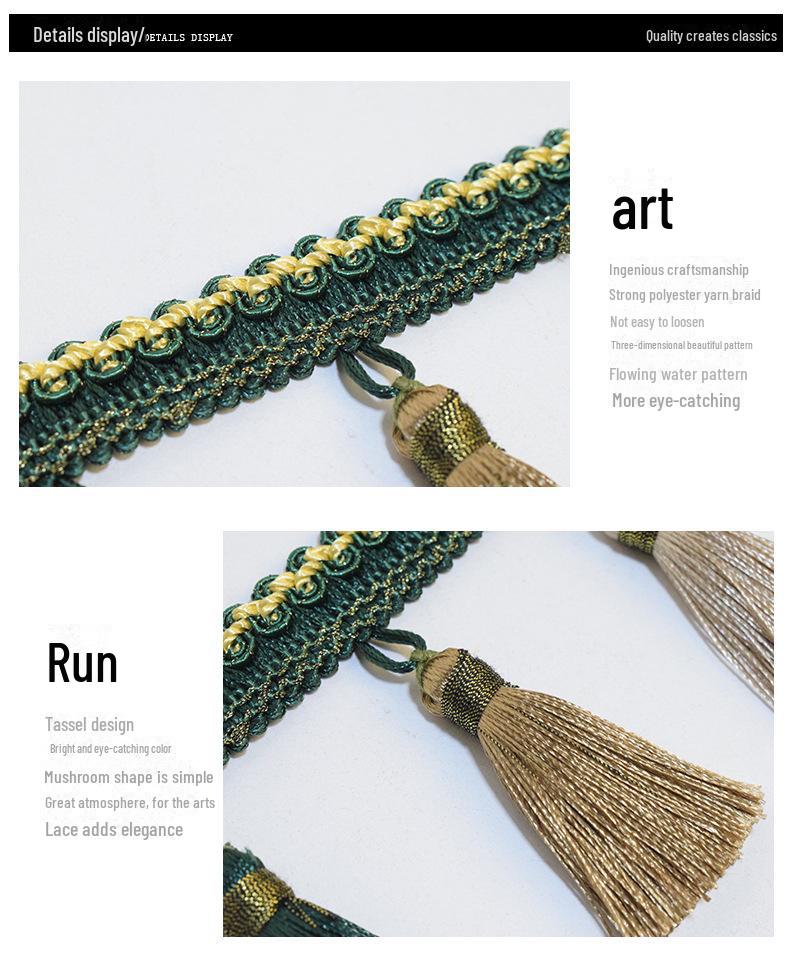 Red Tassel Lace - Multi-Use Home Accessory (12m) for Luggage, Curtains, and More