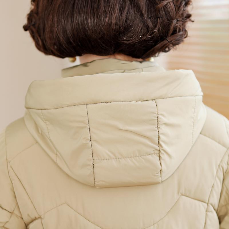 Casacos Longos Femininos de Meia-Idade Parkas de Inverno com Capuz Elegantes Soltos Grossos Quentes Tamanho Plus Agasalhos Jaquetas Femininas