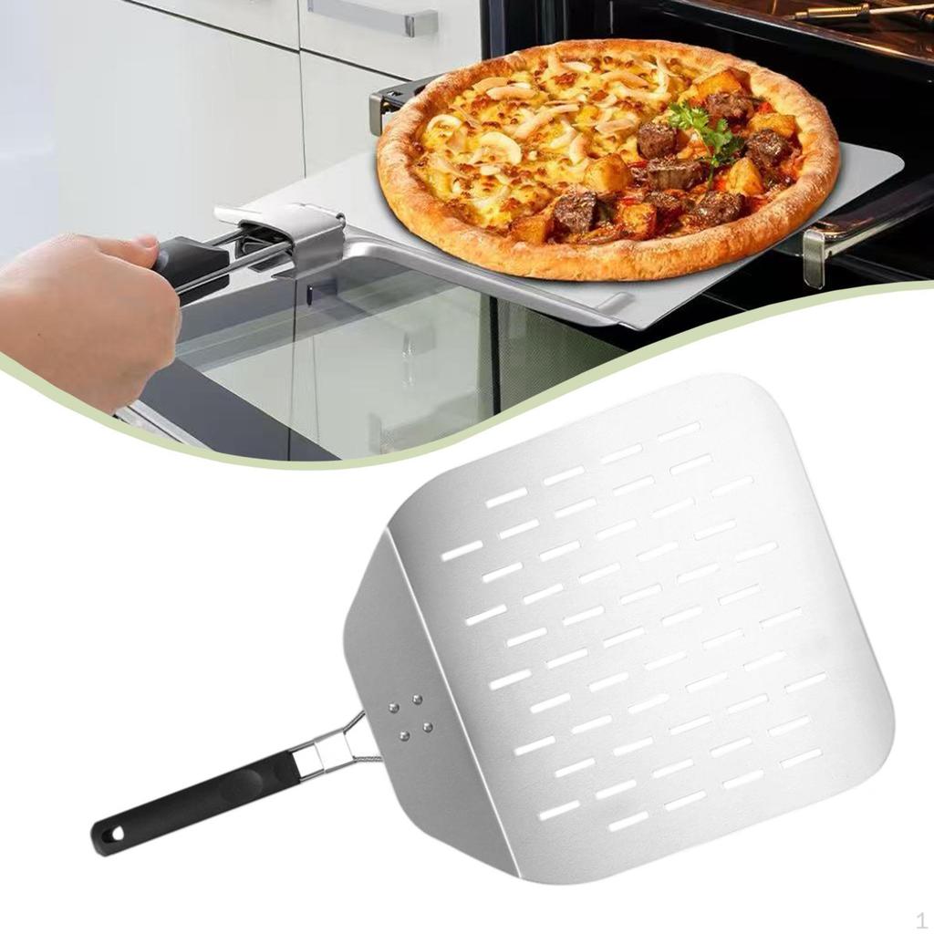 Folding Pizza Peel Handle Versatile Portable Easy Storage Turner Paddle for Omelette