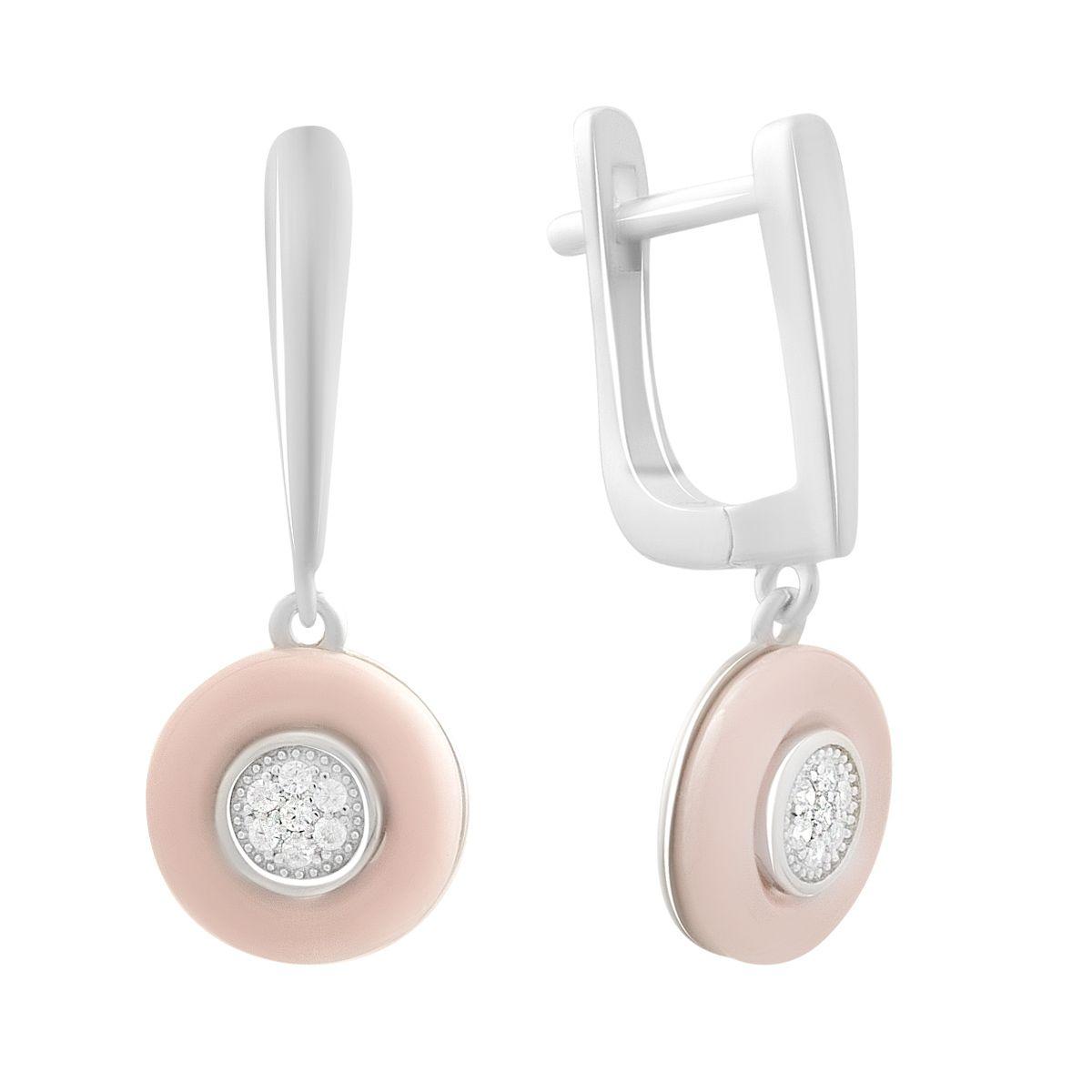 

Срібні сережки з керамікою (60002330)