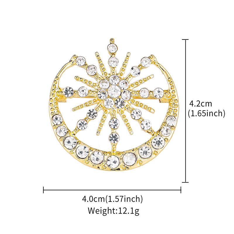 Muslimischer Stern Mond Brooch Universelle Legierung Brooch Trendige Und All-Match Kleidung Rucksack Schal Accessoires Broschen 1 Stück