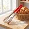 Long Reach Serving Tongs Red Handle Bread Tongs Daily Use Food Clip  Salad Bread