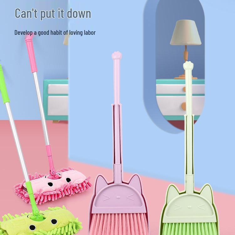 Children's Mini Broom & Dustpan Toy Set