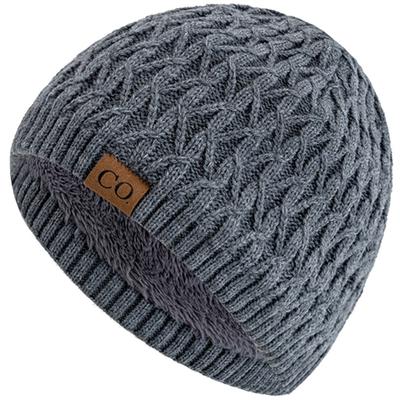 Neuer Stil Unisex Wintermützen Plüschfutter Herren Damen Warme Strickmütze Lässige CO-Label Winter Ski Strickmützen
