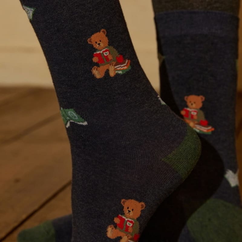 SOCKS APPEAL bear reading books