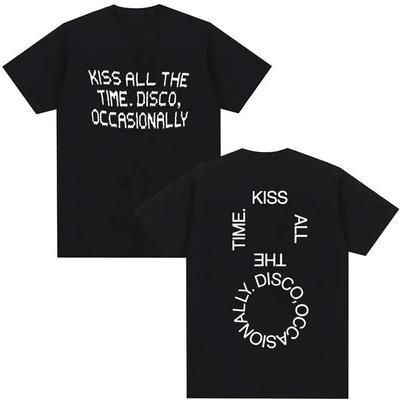 Harry Styles Pocałunki Cały Czas Dyskoteka Okazjonalnie Trasa 2026 Graficzny T-shirt Unisex Dekolt Okrągły Modny Bawełniany T-shirt z Krótkim Rękawem