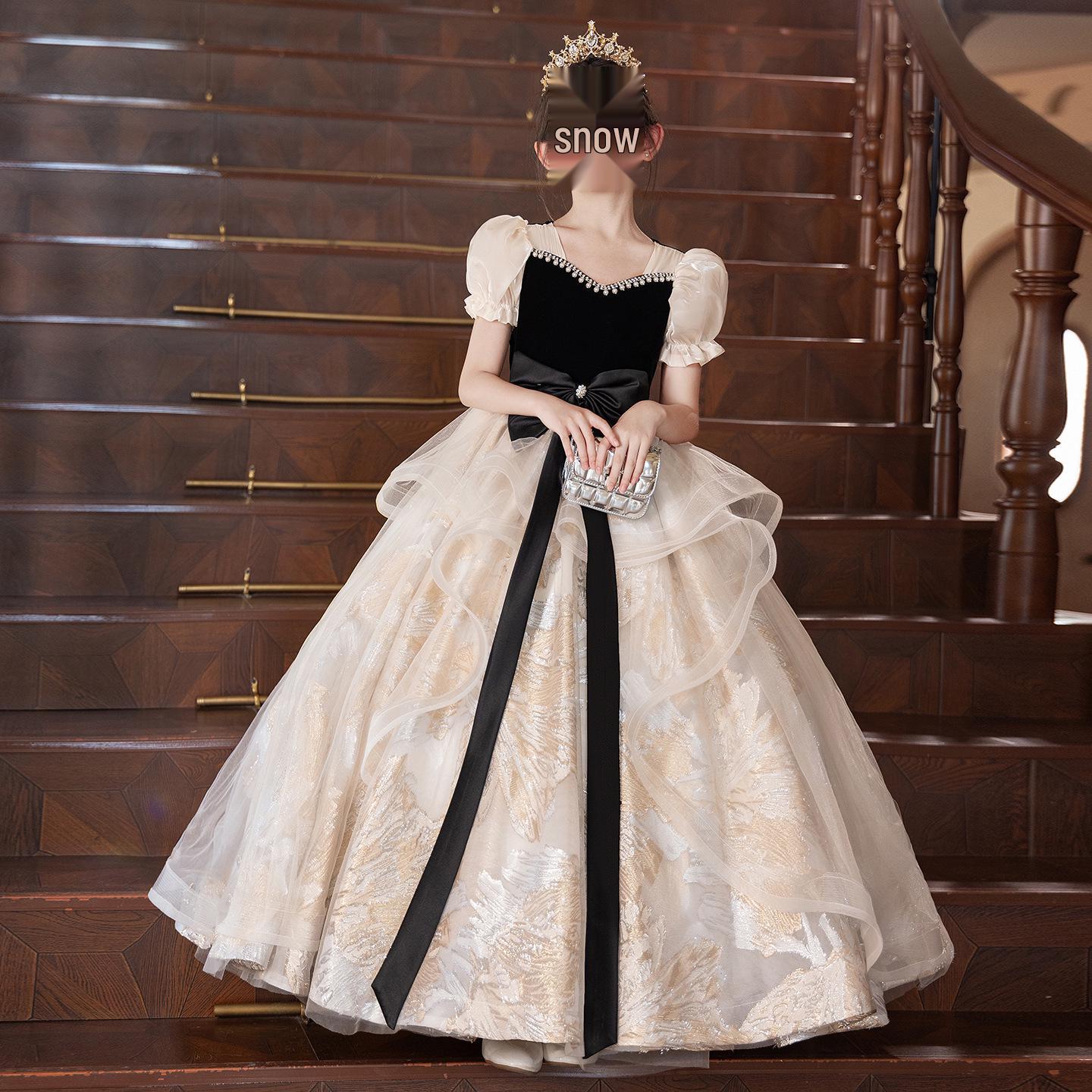 

Шампань Платье для девочки-цветочницы Вечернее для особых случаев 110cm (Height 105-115cm, Weight 17.5-20kg)