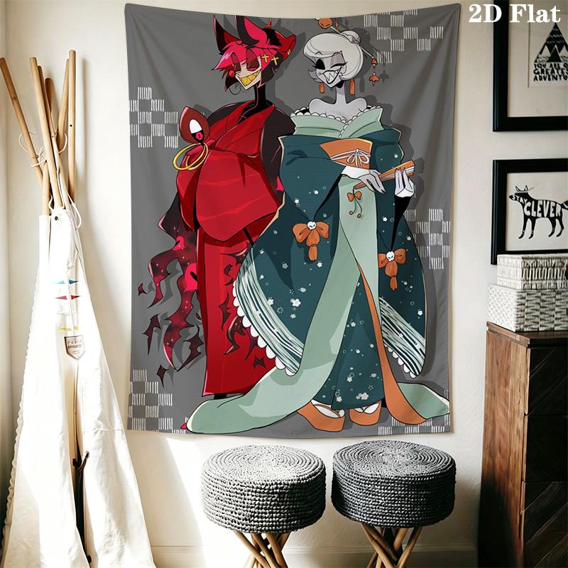Hazbin Hotel Pattern Home Decor Tapestry, Wall Hanging, Decorative RV Wall Cloth.MGT0918282
