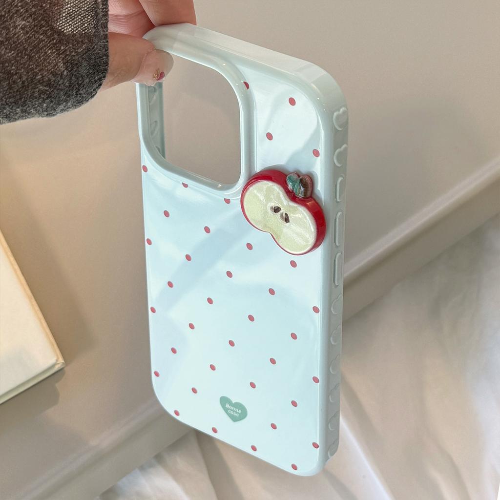 Red Dots Apple 17 Mobile Phone Case Iphone16promax Suitable for 12 Anti-fall 14 Three-dimensional 13 Small Fresh 15