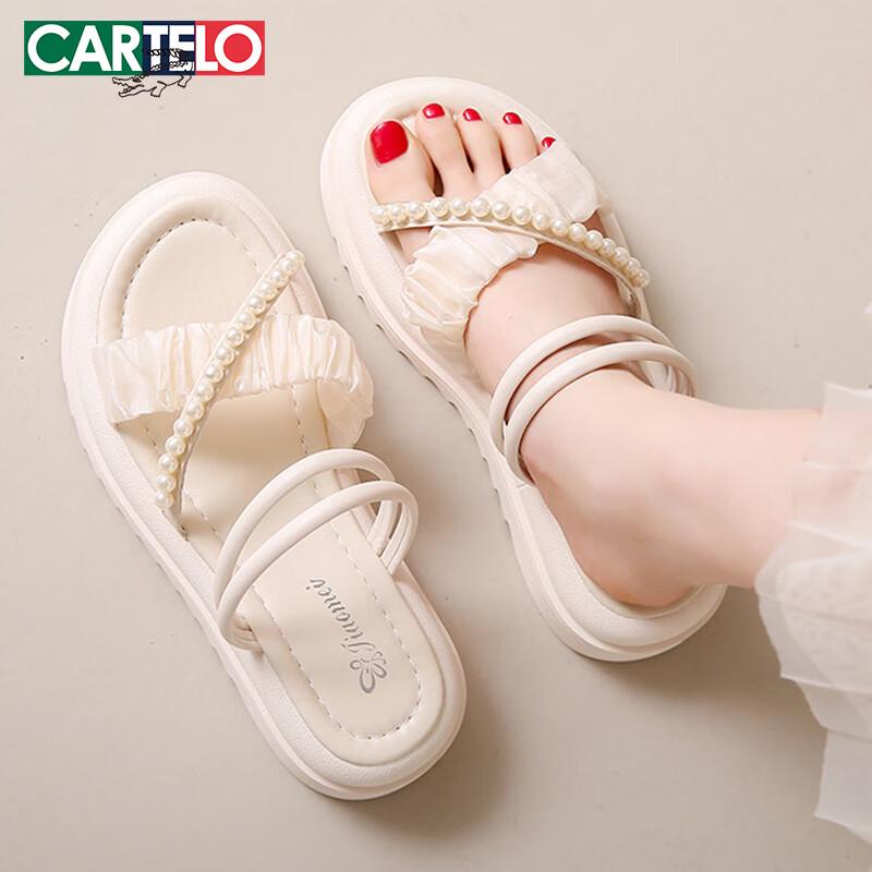 Cartelo Women s Casual Mid-Heel Beach Sandals 37