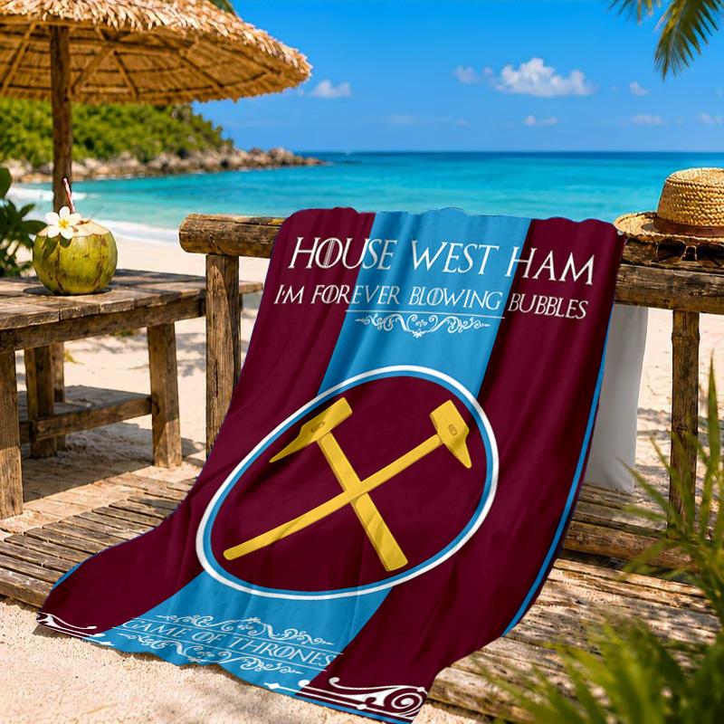 West Football Printed Microfiber Beach Towel, Soft And Absorbent, Quick-Dry, Ideal for Summer Travel, Beach Essential, Swimming Pool