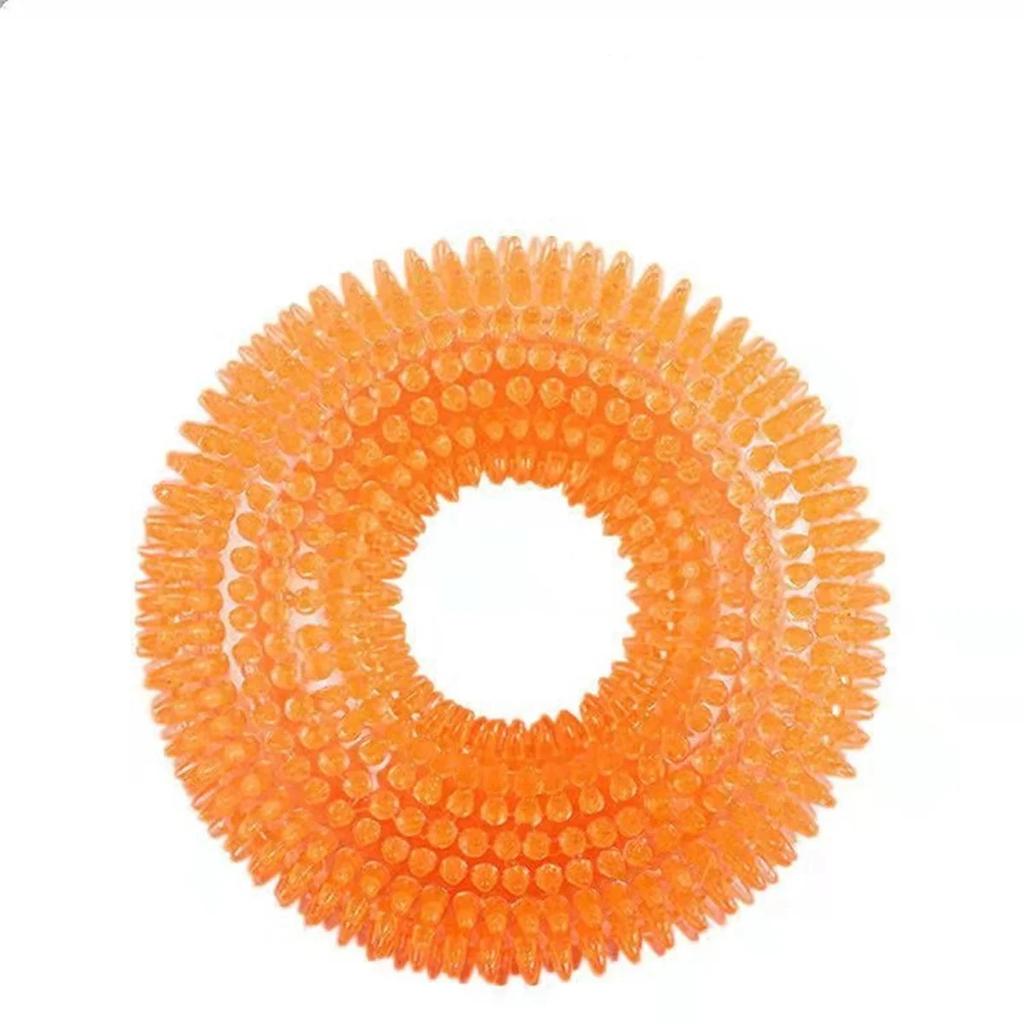 Squeaky Interactive Pet Dog Chew Toy Puppy Bite Resistant Thorn Barbed Tooth Cleaning Toy TPR Molar Chew Toys for Dogs