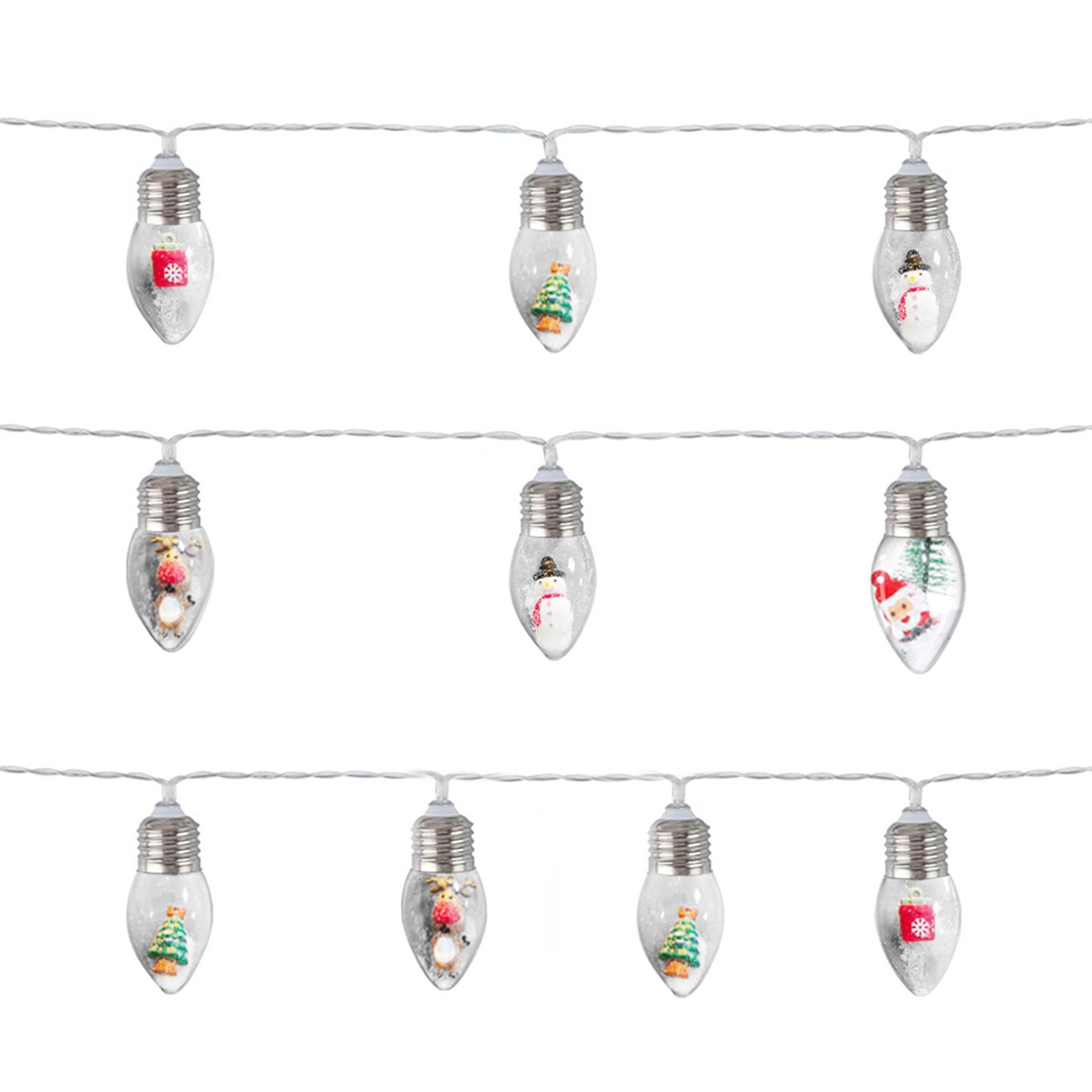 

Очаровательные гирлянды в форме лампочки с мультяшными фигурками, работающие на батарейках, рождественские декоративные огни для праздничной вечеринки 3M 20 Lights