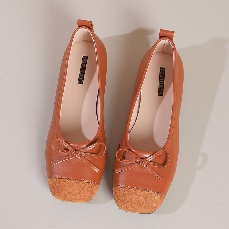 Новый стиль весенне-осенней обуви на плоской подошве - Узкий носок - Универсальная женская обувь 41 коричневый 1630₽