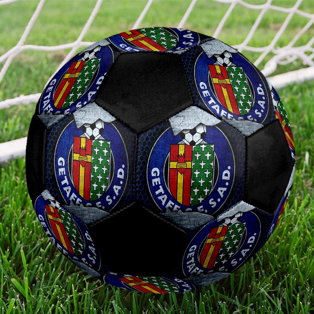 SIZE 5 Getafe CF Soccer Ball Colorful All Ages Machine Stitched PVC Competition Ready Durable High-Bounce