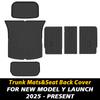 For New Tesla Model Y Launch 2025+ Juniper TPE Floor Mat & Cargo Liner All Weather Trunk Mats Floor Liner Seat Backrest Mats