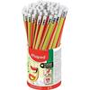 Set of 72 Graphite Pencils with Eraser Tips for Concentration - Maped - Kidy Learn Pencils