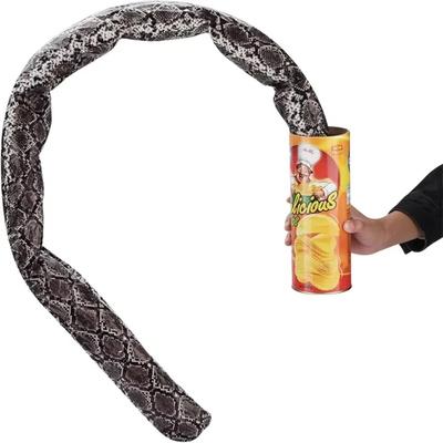Potatischips Ormburk Hopp Scenmagitrick Fjäderorm Leksak Aprilskämt Dag Halloweenfest Skämt i Burk Gag-gåva Prank