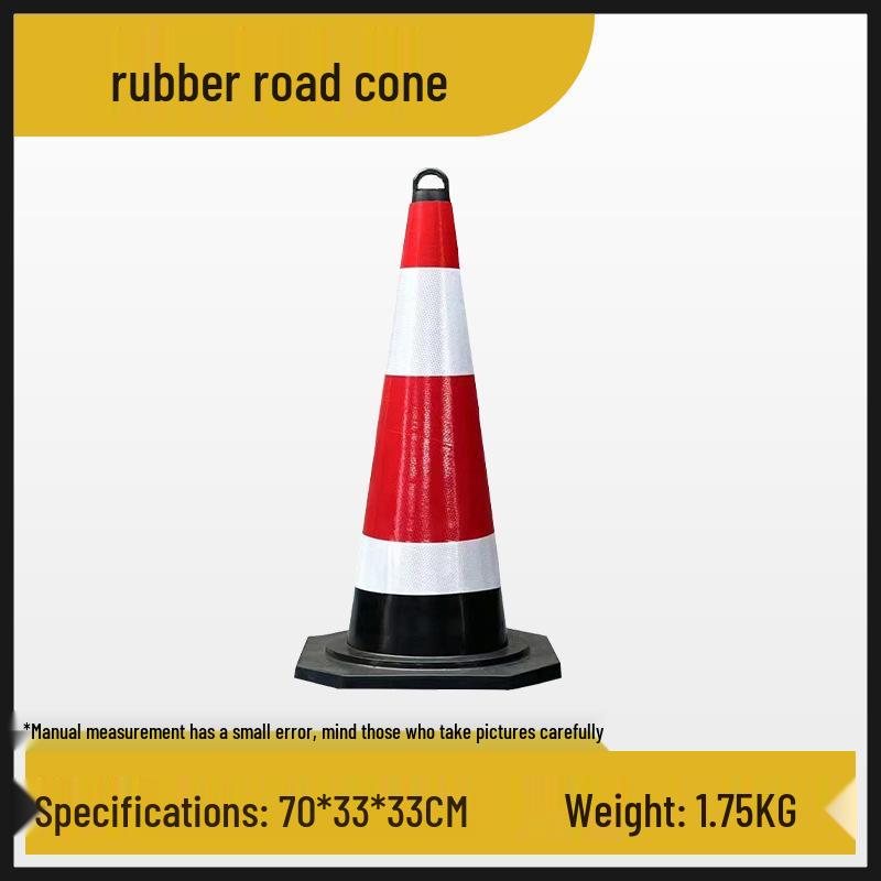 70cm Reflective PVC Traffic Cone with Lifting Ring - Safety Barrier