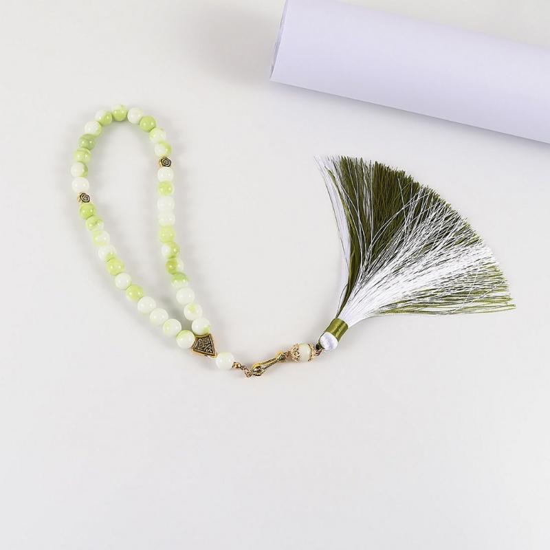 Multifunctional Glass Prayer Beads with Colorful Tassels Comfortable and Stylish for Muslims and Fashion Enthusiasts
