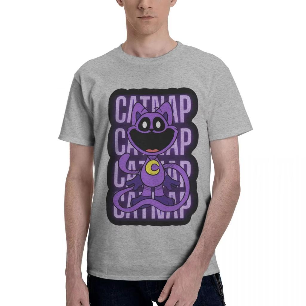 Catnap Poopys Game Store T-Shirt 2026 Sommer Luxuriöse Mode Unisex Damen Reines Baumwoll Oversized T-Shirt Streetwear Y2K