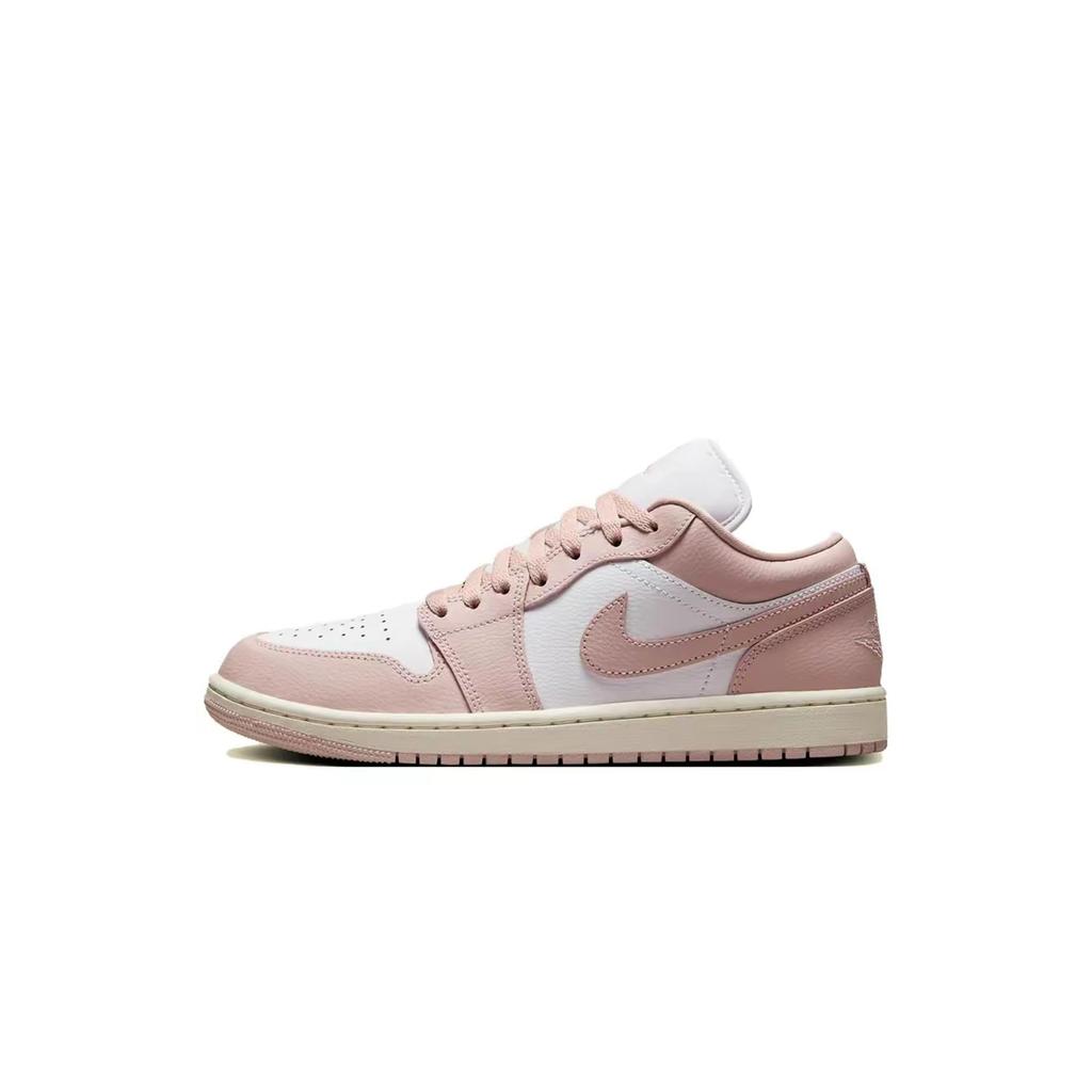 Jordan Air Jordan 1 Low Top Skateboard-Schuhe Damen Gold Rosa DC0774-162(Team1114-)