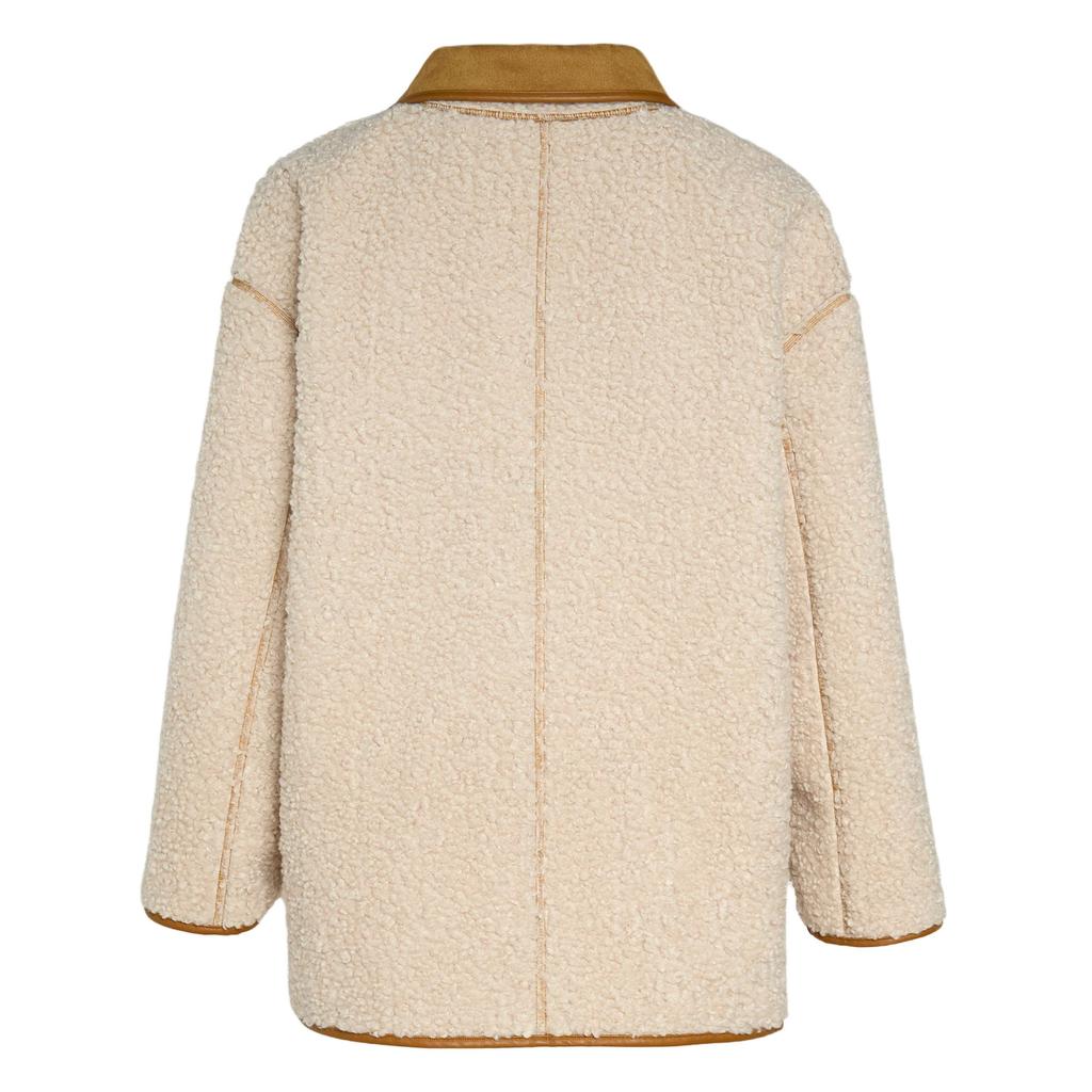 adidas Originals FW25 Crafted Jacket New Year Reversible Lamb Fleece Sports Loose Mid-Length Long Sleeve Jacket Women Jackets KT-3145