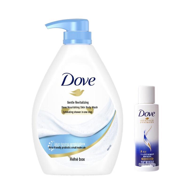 DOVE Gentle Exfoliating Nourishing Body Wash 680g with 100g Shampoo