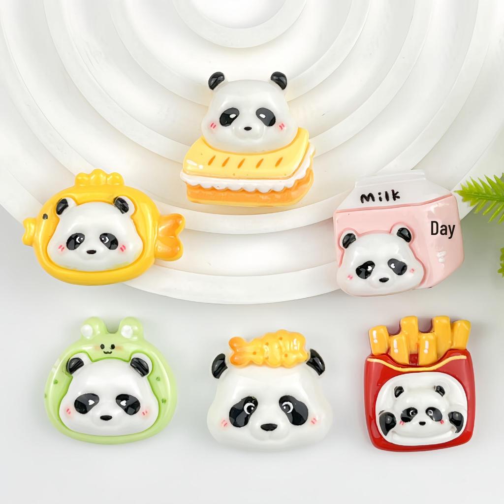 Handmade Resin Accessories: Cartoon Bear Cards, Dessert-Themed Phone Case, Hair Clips & DIY Cream Glue