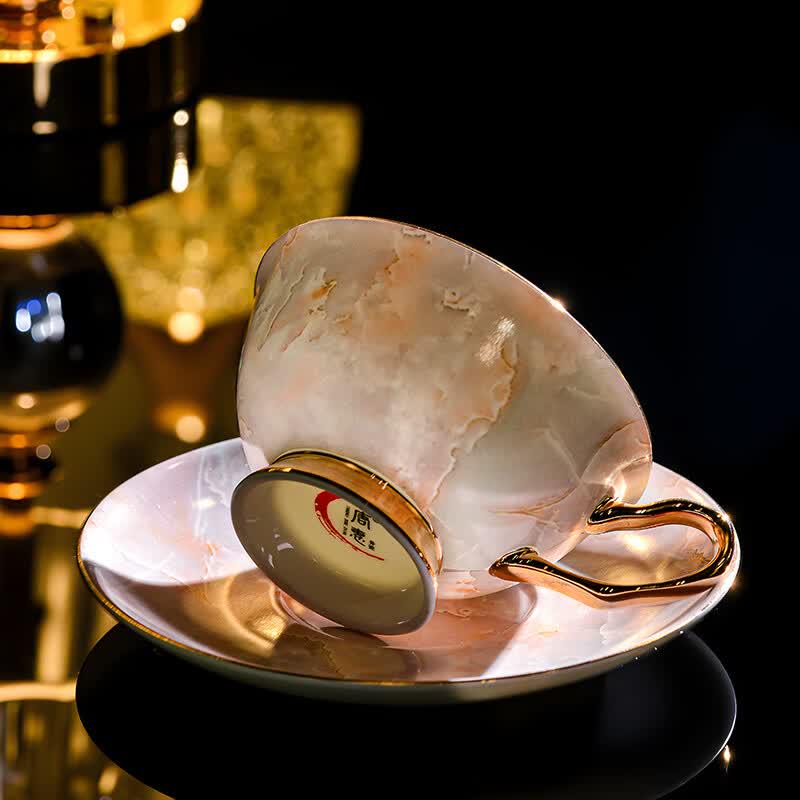 European Bone China Couple Coffee Cup Set