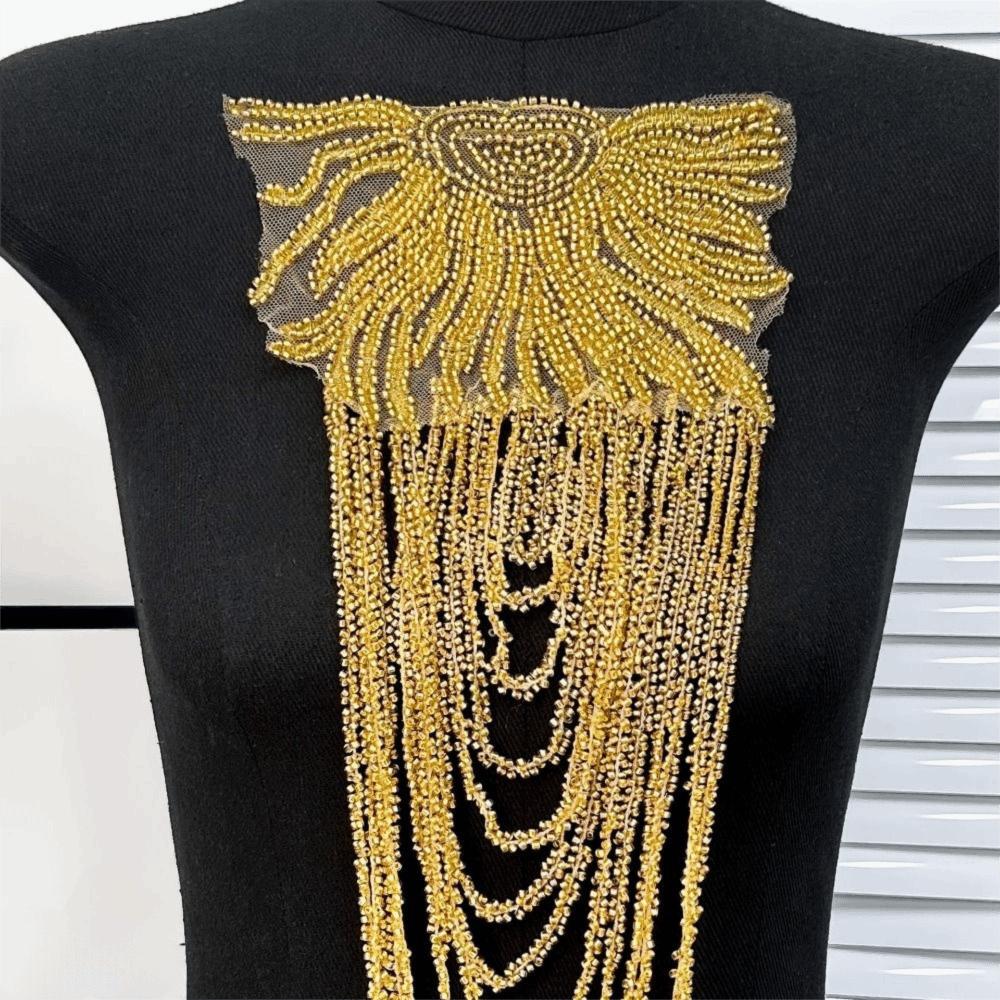 2Pcs DIY Sewing Patch Sequin Shoulder Ornaments Shoulder Applique  Fashion Accessories