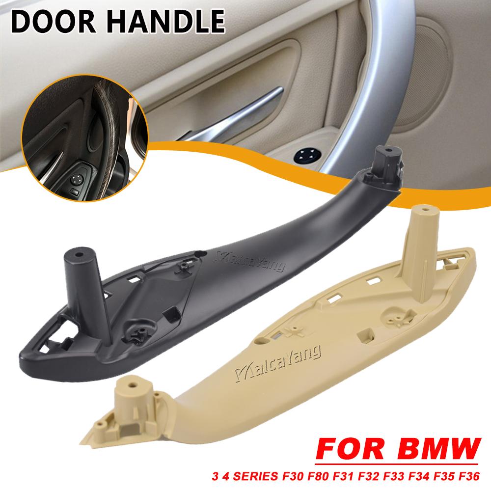 Car Styling Black Beige Front Rear Left / Right Car Interior Door Pull Handle Trim Cover For BMW F30 F80 F31 F32 F33 F35 13-18