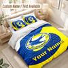 Custom Name Bedding Set 3 PiecesCardiff City Print Duvet Cover + 2 Pillowcases Soft Bed Decor
