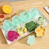 1 комплект DIY Японська дитяча форма для рисових кульок Food Grade Press Design Cute Bear Blossom Heart Form Sushi Кухонні аксесуари