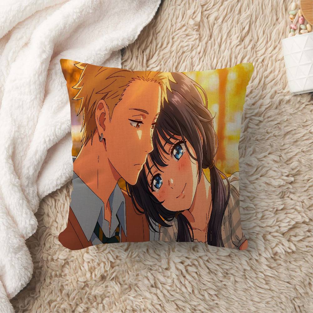 Anime T-The Fragrant Flower Blooms With Dignity Pillow Cushion Cover Pillowcase Living Room Sofa Home Decor Customized