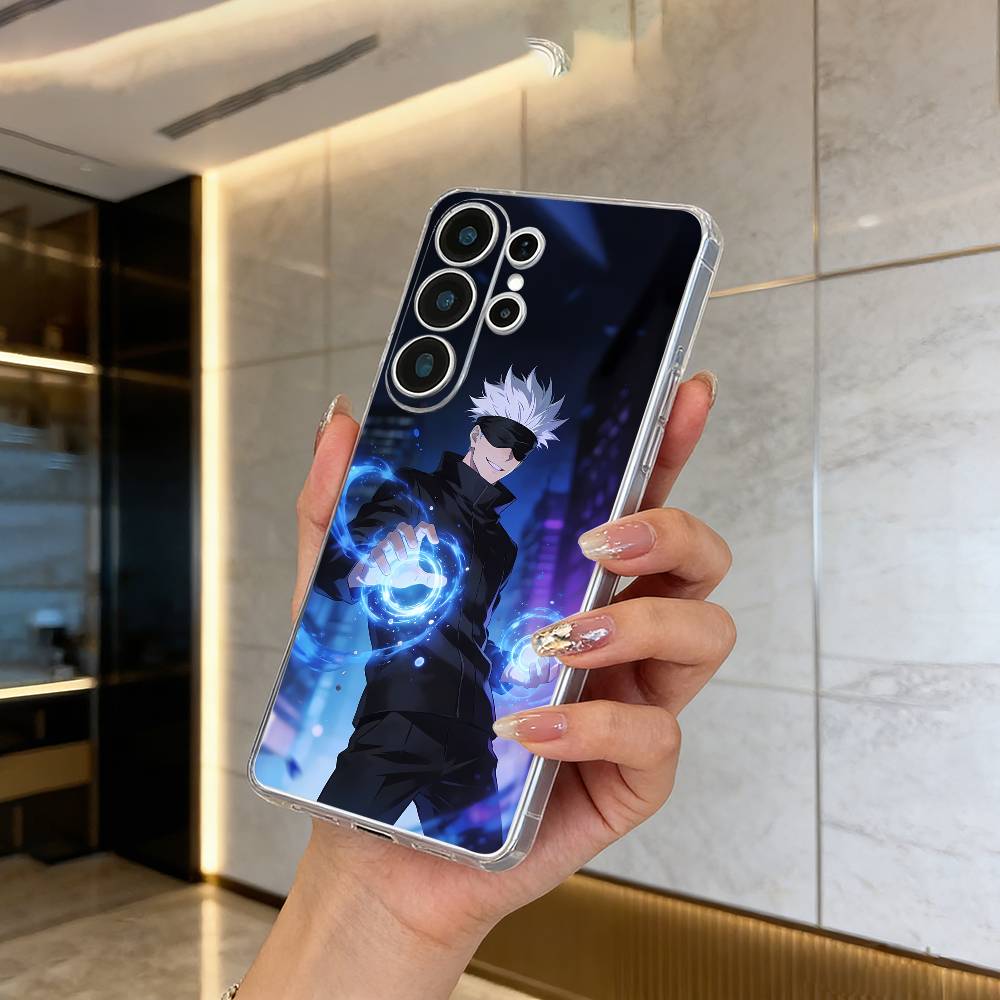 Favorite Anime Characters-S-Satoru G-Gojo Clear Soft Silicone Phone Case forSamsung S25, S24, S21, S22, S23, S30, Ultra,  Plus