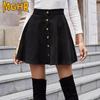 Saia Feminina Casual Moda Cor Sólida Estampada