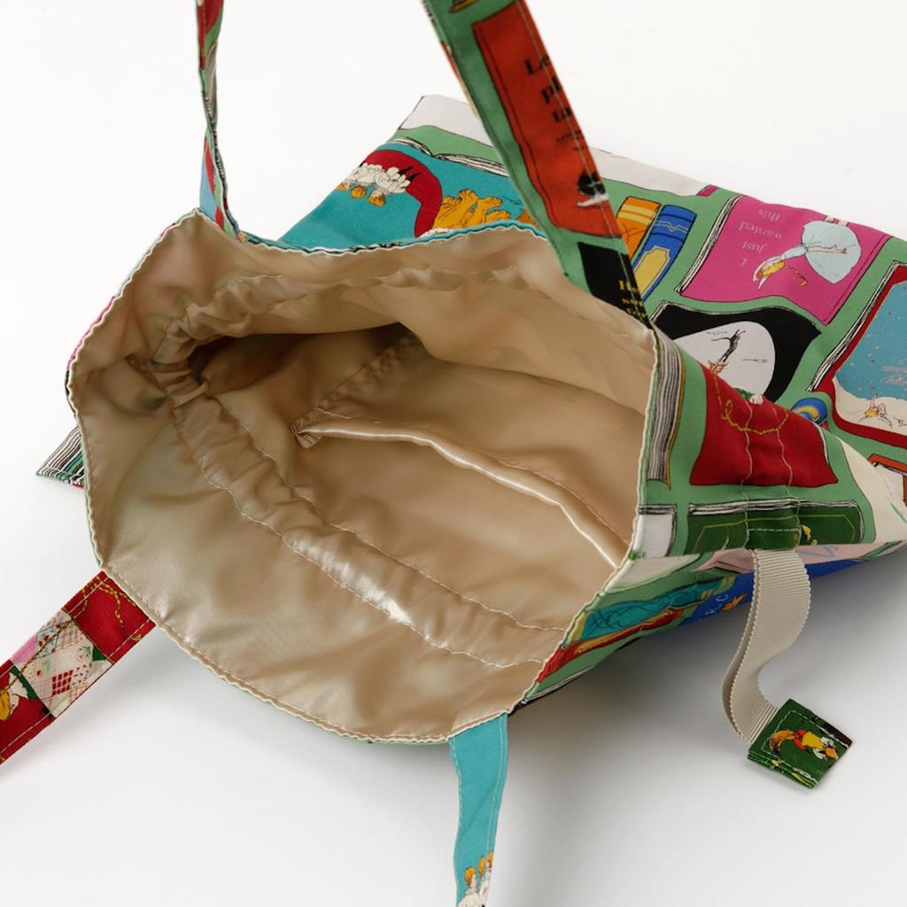 Drawstring Tote Bag Once Upon a Time SKRF0812 Made In Japan Completed Fabric Bag Cute Bag for Adults Goods Tote Bag Pouch Pochette [Kurahashi Rei]