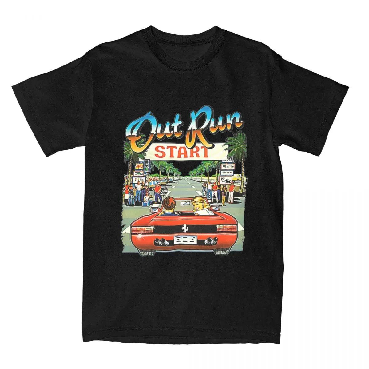 

Мужская женская футболка Out Run для видеоигр, одежда, забавная футболка 80-х годов, игровая футболка, одежда, новое поступление S чёрный