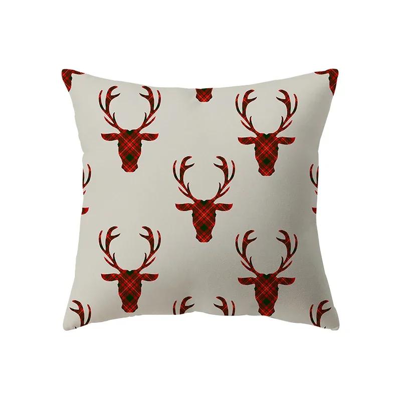 Christmas Decoration  Theme Printing Pattern Cushion Cover Home Living Room Sofa  Pillow