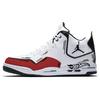 Courtside 23 Amorti Antidérapant Résistant à l'abrasion Mi-montante Chaussures de Basketball Vintage Homme Blanc AR1000-100(Équipe 641-)