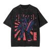 Anime Gundam RX V Printed Tshirt Mens and Womens Washed Tshirt High Quality Vintage Cotton Tshirt Harajuku Tops