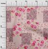 oneOone Cotton Flex Dark Rose Brown Fabric Florals Fabric For Sewing Printed Craft Fabric By The Yard 40 Inch