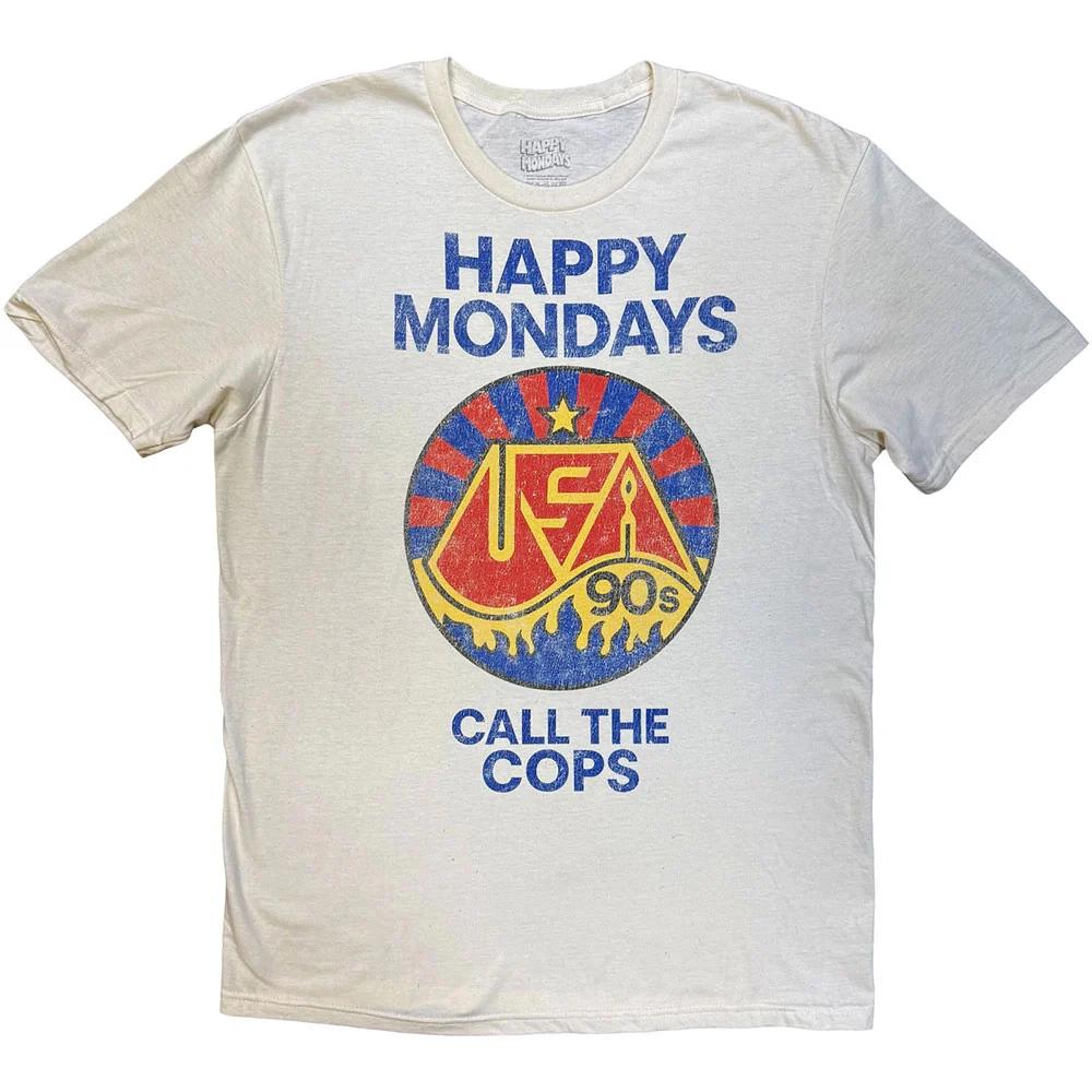 Rock Off officially licensed products Happy Mondays Call The Cops T Shirt XXL S