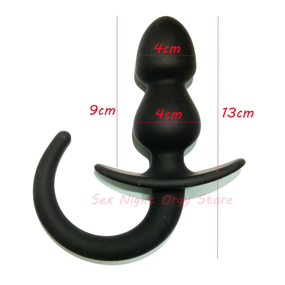Puppy Play Silicone Dog Tail Plug Erotic Anal Sex Toys for Women Men Slave Game Role Play Pup Tail  G-spot Massage Butt Plug